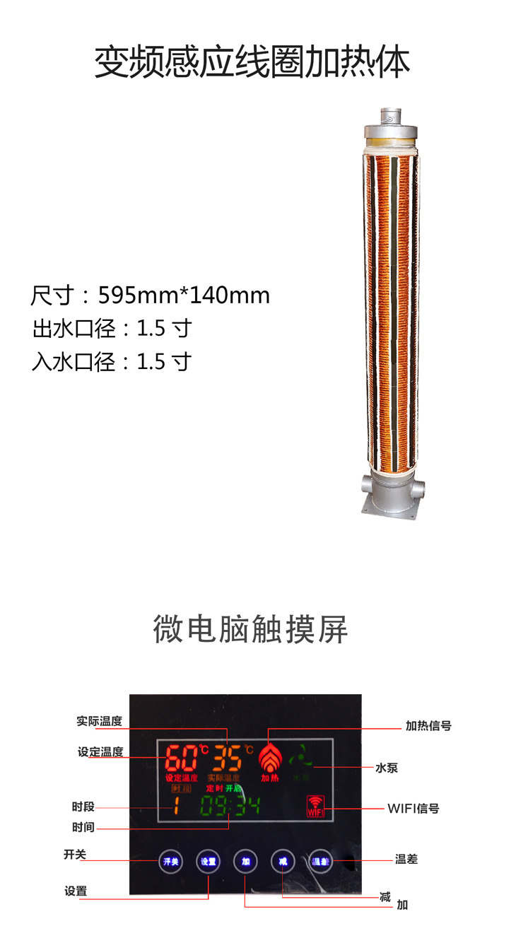 三相10KW/15KW/380V电磁采暖炉组装配件