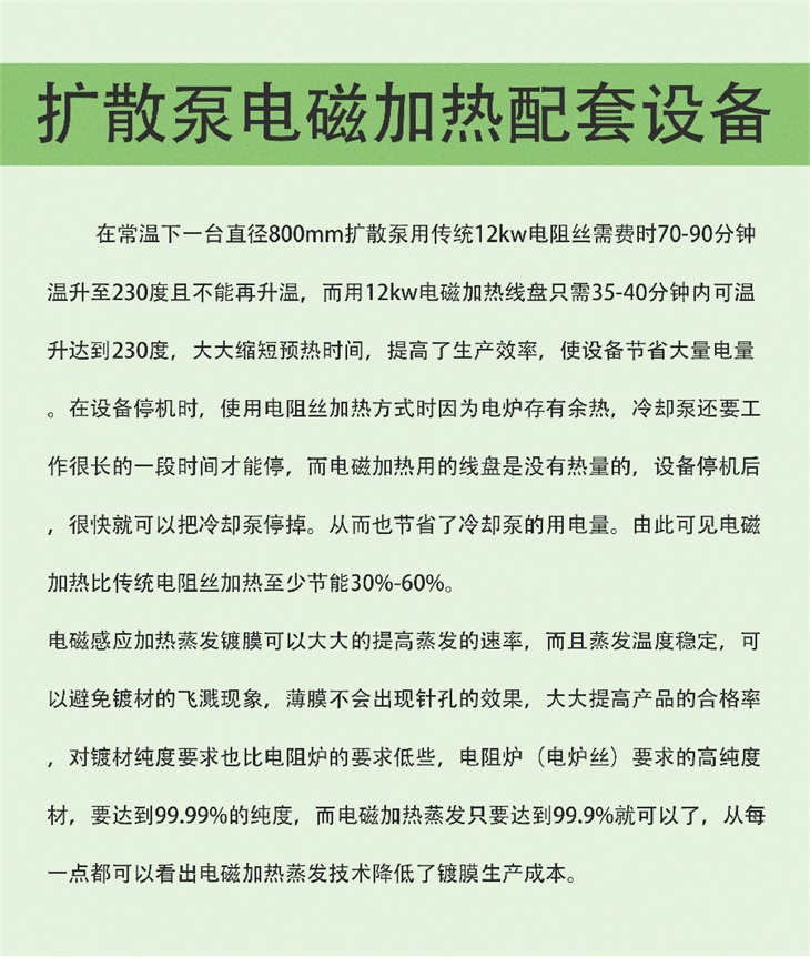 真空镀膜扩散泵电磁加热设备
